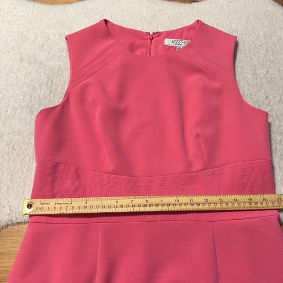 Kasper Separates Pink Sleeveless Zipper Closure Poly Blend Sheath Dress Sz 10 - Picture 13 of 14